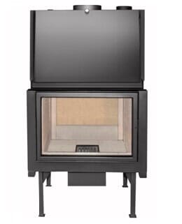 Teplovodní krbová vložka se zadním přikládáním s nerezovým vodním výměníkem Nora, NORA 2 Teplovodní krbová vložka se zadním přikládáním s nerezovým vodním výměníkem Nora, NORA 2